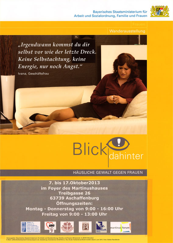 Ausstellung „Blick dahinter, häusliche Gewalt gegen Frauen“ im Martinushaus erfolgreich zu Ende gegangen